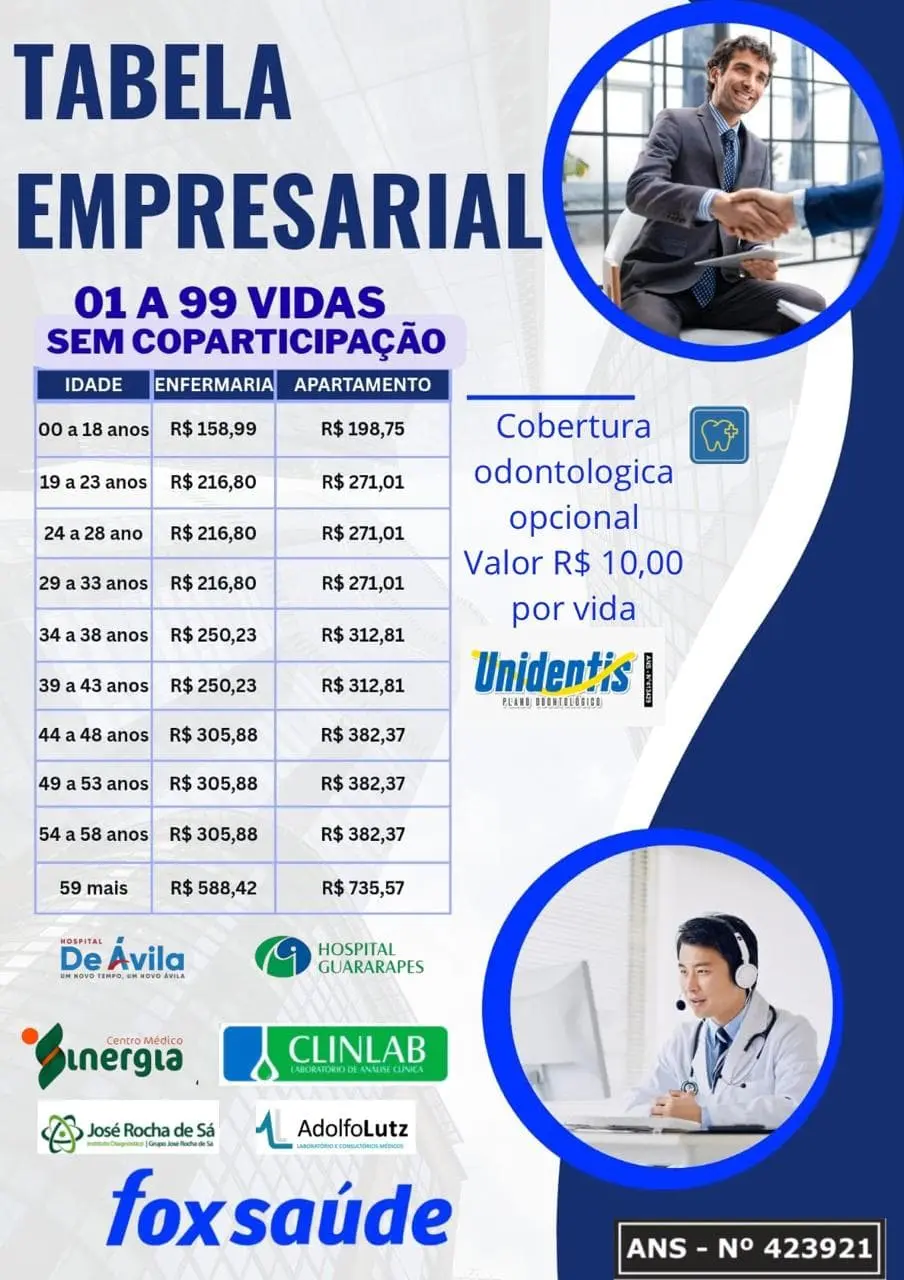 Tabela fox para empresa